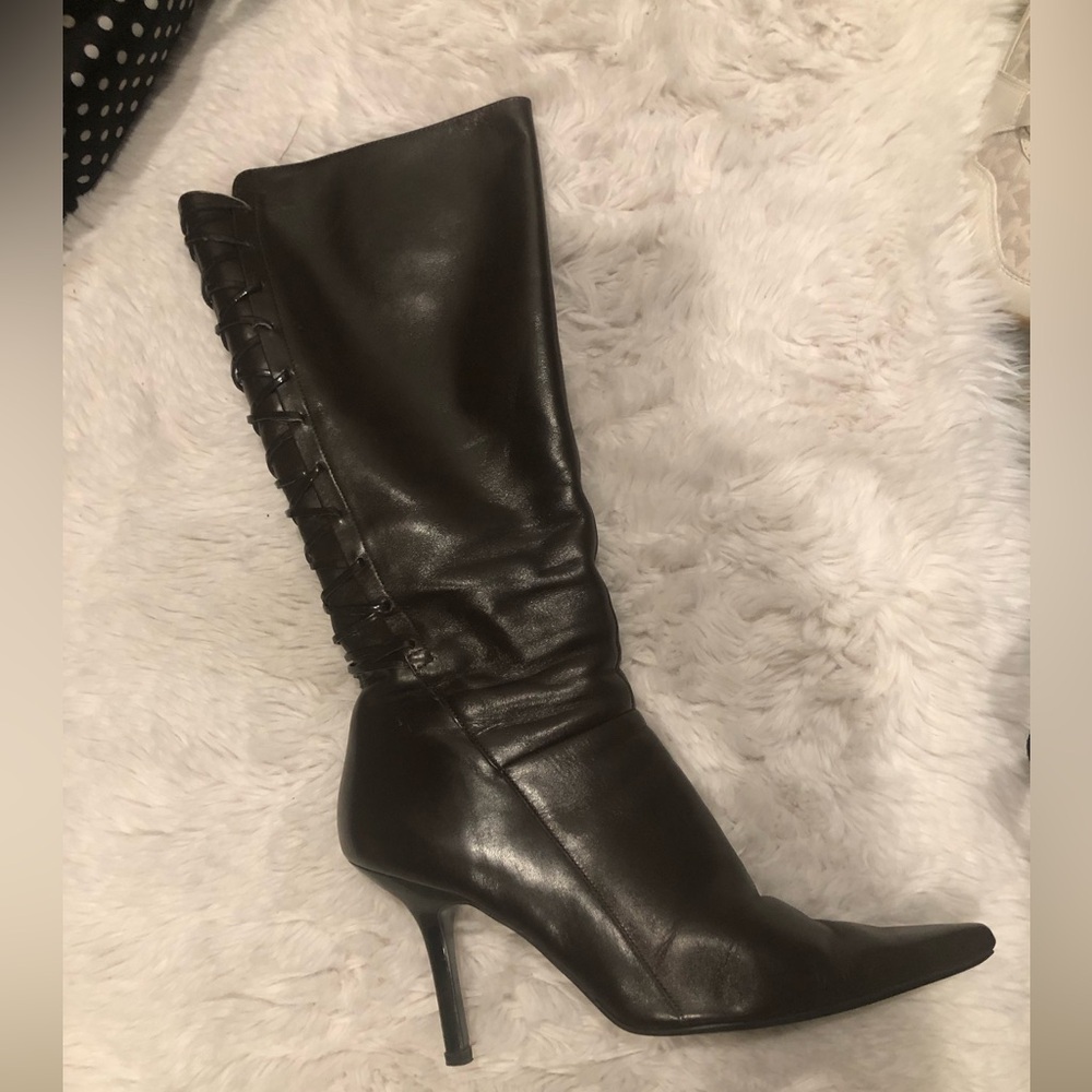 SALE💥Brown leather lace up boots - Picture 3 of 4